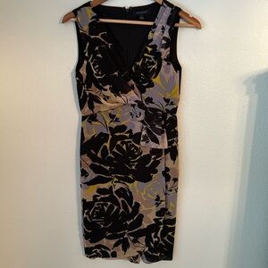 Banana Republic Sleeveless Floral Faux Wrap Dress
